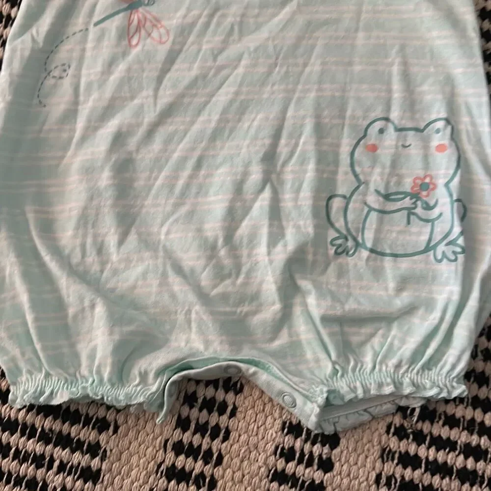 Carters size 18M baby Girl light blue Romper